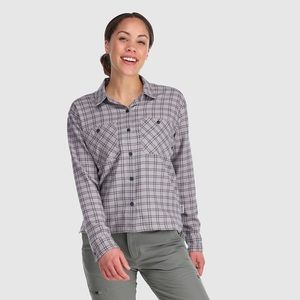NWT Women’s Outdoor Research Feedback Lightweight Flannel in Ash Plaid
